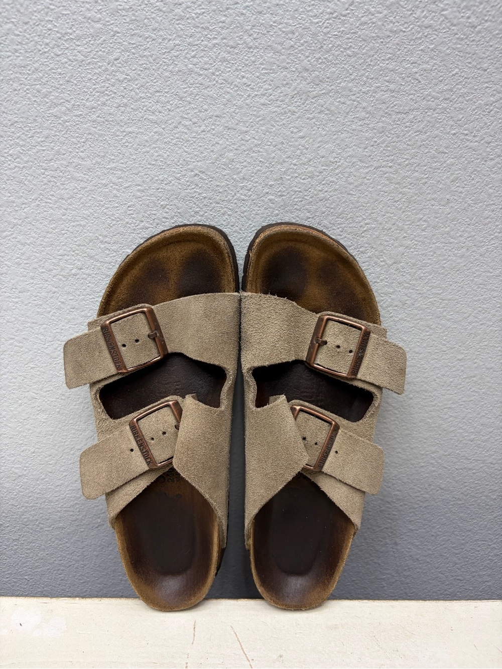 Birkenstock Brown Suede Arizona Sandals Size 37 - Picture 6 of 8